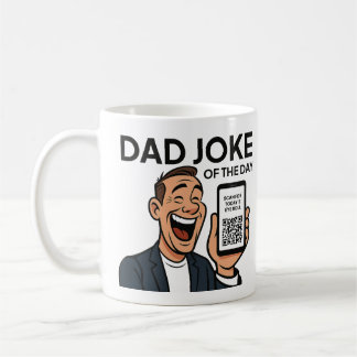 Café Caneca de Piada de Pai com QR Code Diário – Piadas