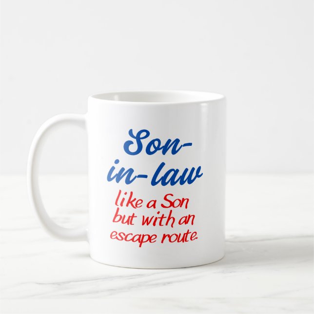 Café Caneca de piada para genro. Caneca para genro.   (Esquerda)