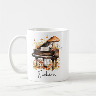 Café Caneca de Piano de Cauda Personalizada – Nome Pers