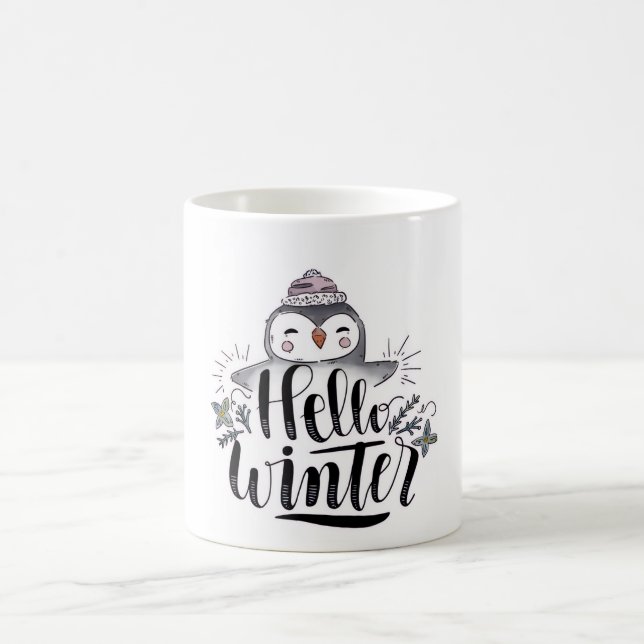 Café Caneca de Pinguim Olá Inverno (Centro)
