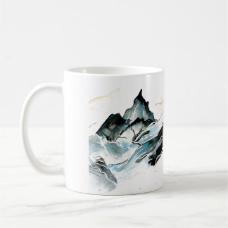 Café Caneca de pintura de montanha dramática