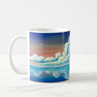 Café Caneca de pintura do pôr do sol