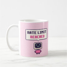 Caneca de Pixel de IA Engraçada Limite de Taxa Ati