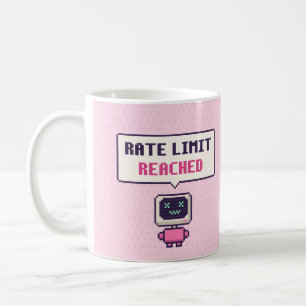 Café Caneca de Pixel de IA Engraçada Limite de Taxa Ati