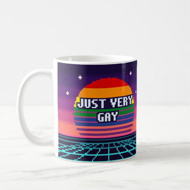 Café Caneca de Pixel Just Very Gay Pride (Esquerda)