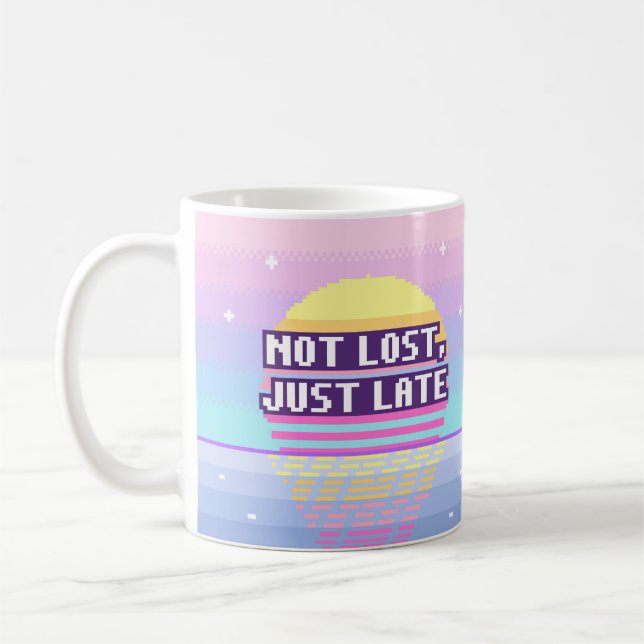 Café Caneca de Pixel Neurodivergente Não Perdida, Apena (Esquerda)