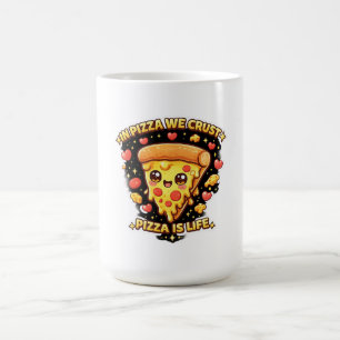 Café Caneca de Pizza Kawaii – Piada Divertida