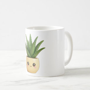 Café Caneca de Planta Interna Kawaii Aloe Vera