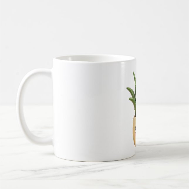 Café Caneca de Planta Interna Kawaii Aloe Vera (Esquerda)