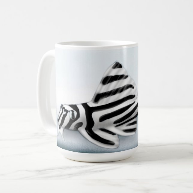 Café Caneca de Pleco da zebra (Frente Esquerda)
