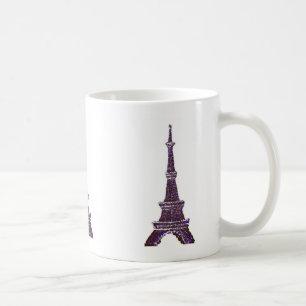 Café Caneca de Pointilismo em Torre Eiffel