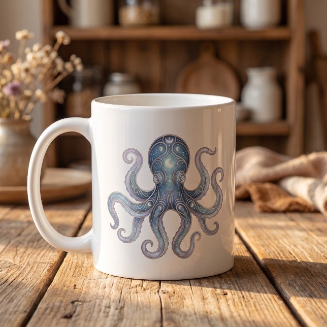 Café Caneca de polvo celestial luxuosa com arte de linh (Criador carregado)