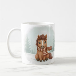 Café Caneca de Pônei Fofa Aquarela Cavalo Presente de N
