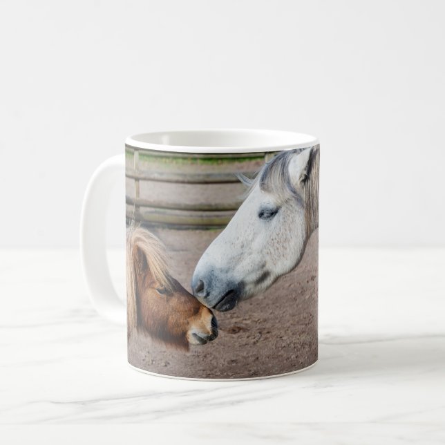 Café Caneca de Pônei Shetland e Pônei Highland (Frente Esquerda)