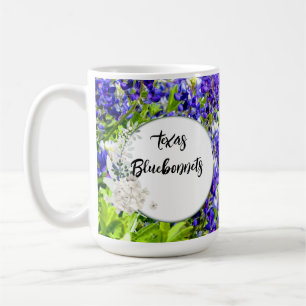 Café Caneca de porcelana fina Texas Bluebonnets Flores 