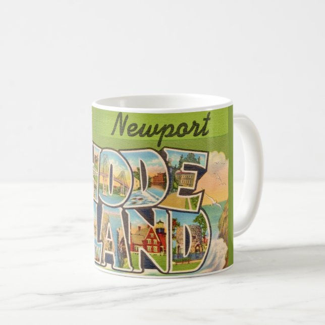 Café Caneca de postal de Newport Rhode Island (Frente Esquerda)