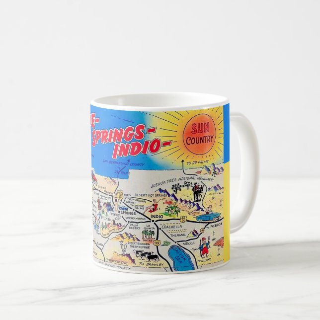 Café Caneca de postal de Riverside - Palm Springs (Frente Esquerda)