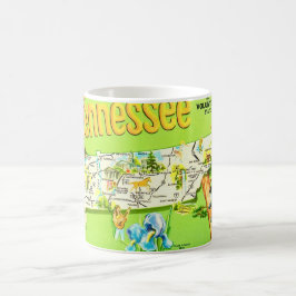 Café Caneca de postal retrô do Tennessee