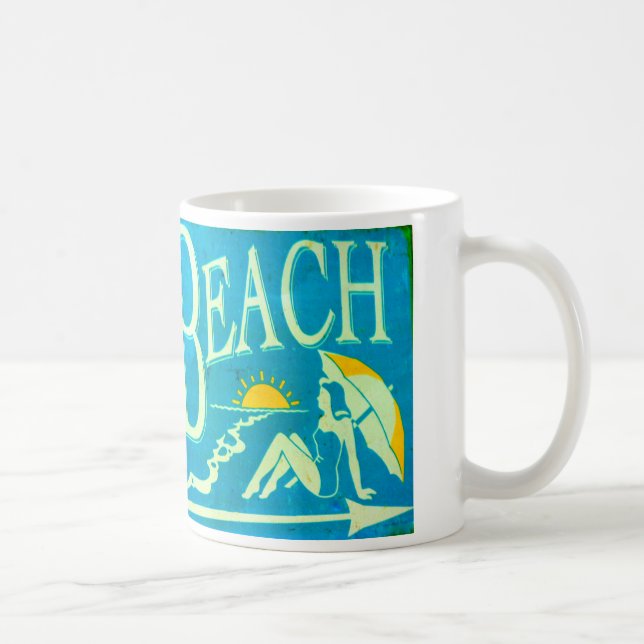 Café caneca de praia azul (Direita)