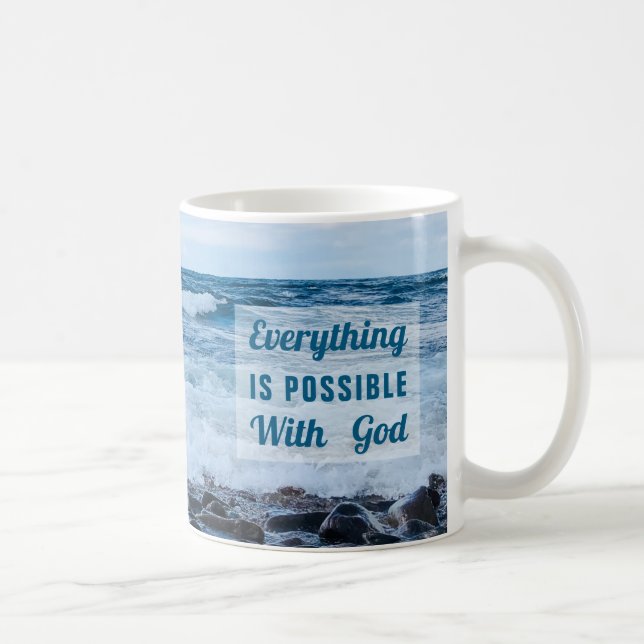 Café Caneca de Praia Motivacional Tudo é Possível (Direita)