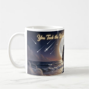 Café Caneca de Praia Romance ao Luar Palavras Não Ditas