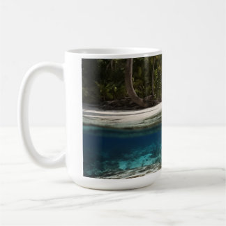 Café Caneca de Praia Tropical - Vista Dividida Caneca d
