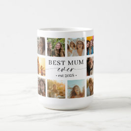 Café Caneca de Presente com Colagem de Fotos da Melhor