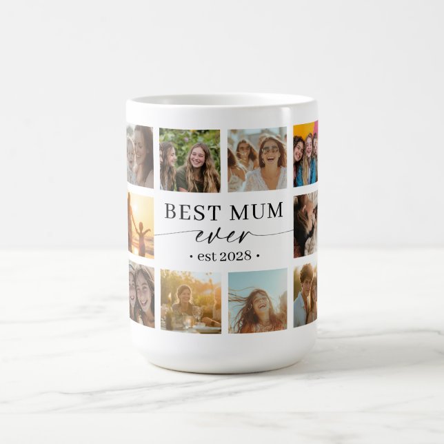 Café Caneca de Presente com Colagem de Fotos da Melhor  (Centro)