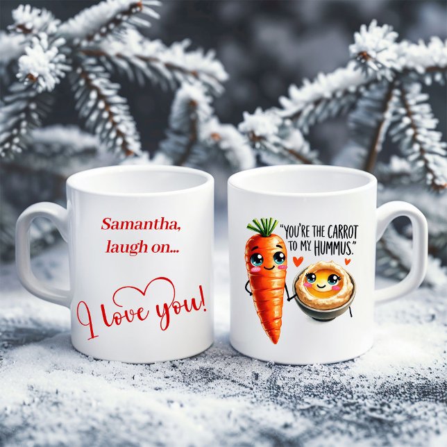 Café Caneca de Presente de Amor Personalizado Desenho A (Personalized Love Gift Mug Funny Cartoon Food)