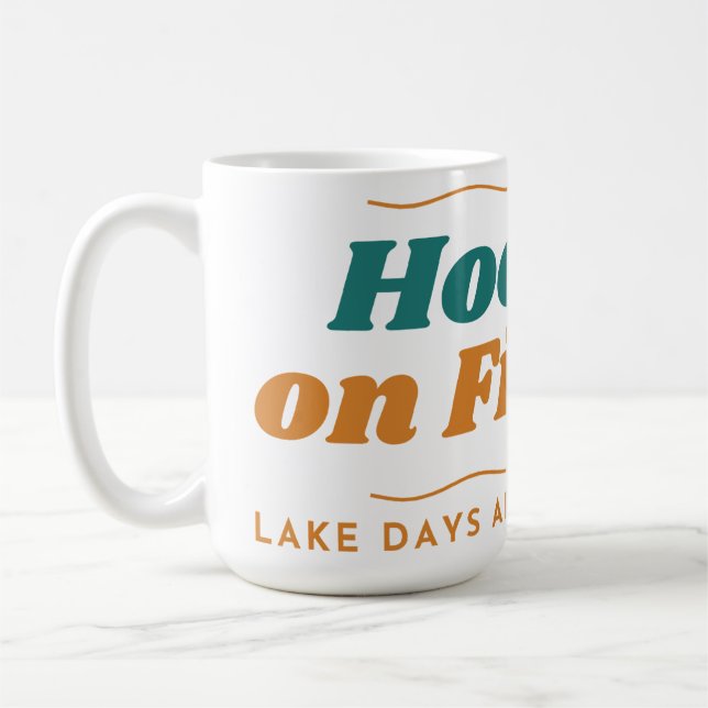Café Caneca de Presente de Pesca Viciado em Pescar Lago (Esquerda)