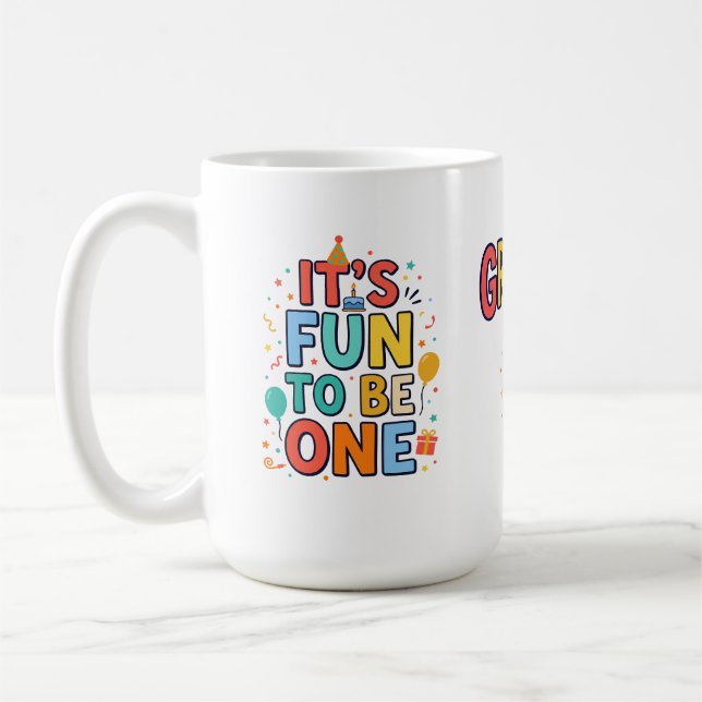 Café Caneca de Presente de Primeiro Aniversário para Vo (Esquerda)