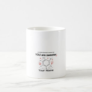 Café Caneca de Presente de Química Doce Glicose Amor