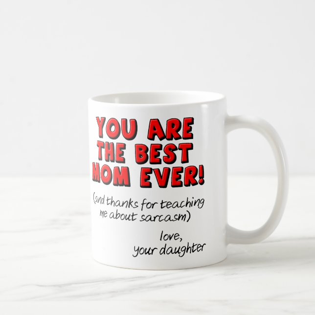 Café Caneca de Presente Engraçada e Sarcástica para a M (Direita)