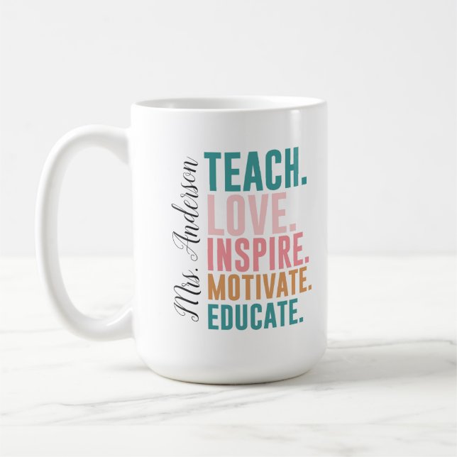 Café Caneca de Presente Inspirador para Professor (Esquerda)