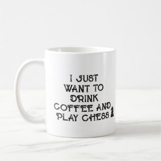 Café Caneca de Presente para Jogador de Xadrez com Tipo
