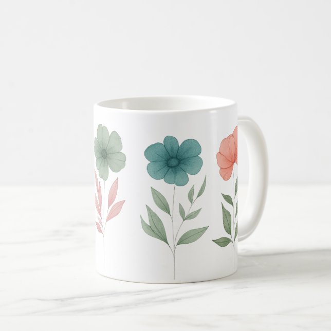Café caneca de primavera (Frente Esquerda)