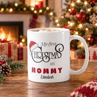 Café Caneca de Primeiro Natal Personalizada como Mamãe