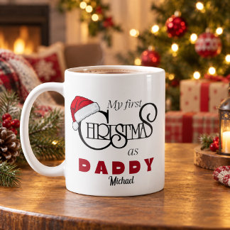 Café Caneca de Primeiro Natal Personalizada como Papai