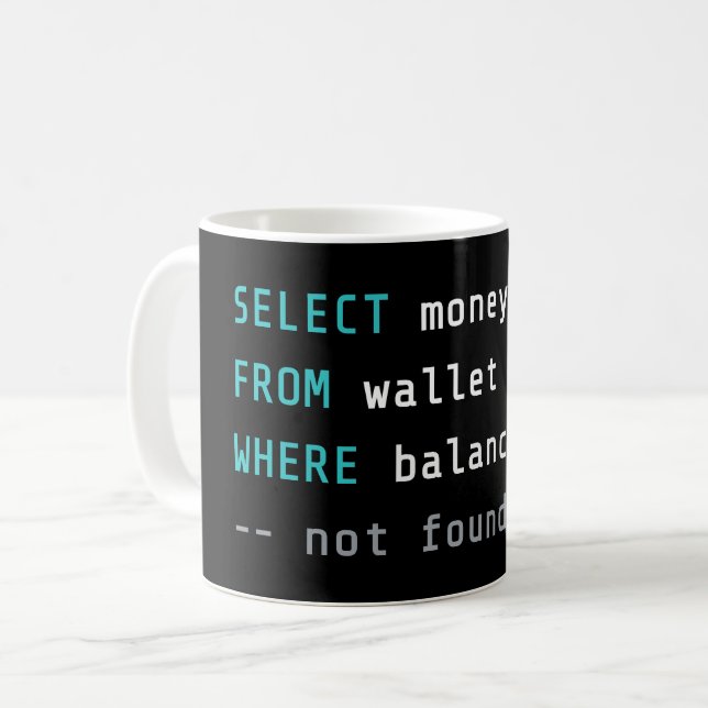 Café Caneca de Programador Engraçado Brincadeira Código (Frente Esquerda)