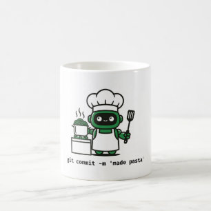 Café Caneca de Programador Engraçado — git commit fez m