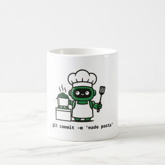 Café Caneca de Programador Engraçado — git commit fez m