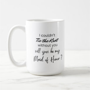 Café Caneca de Proposta de Dama de Honra para Noiva