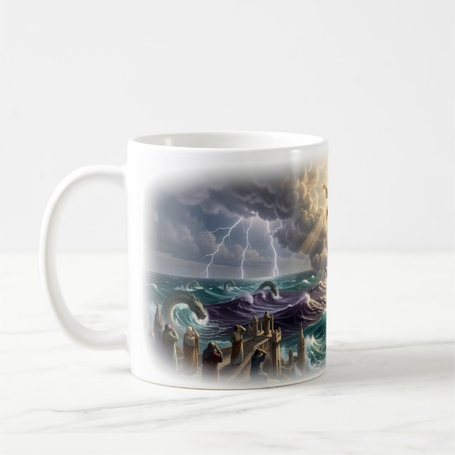 Café Caneca de Proteção Divina Deus Vê Você (Esquerda)