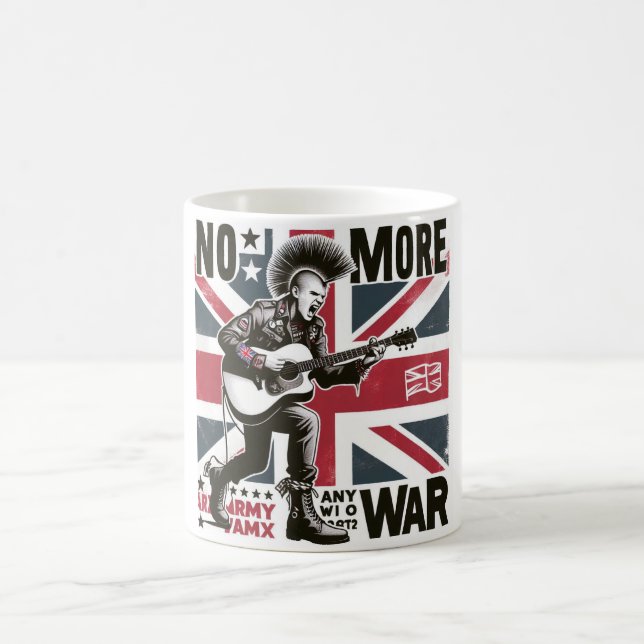 Café caneca de protesto de guerra (Centro)