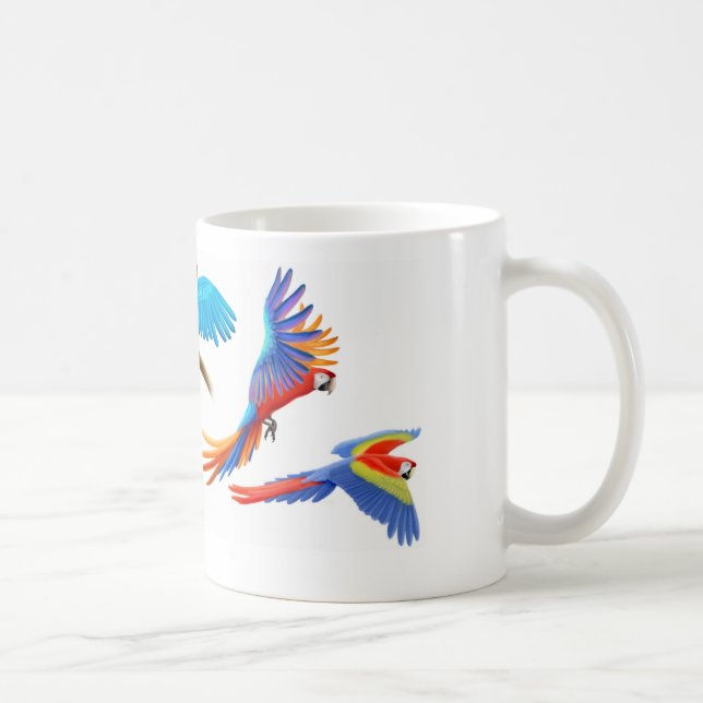 Café Caneca de quatro Macaws (Direita)