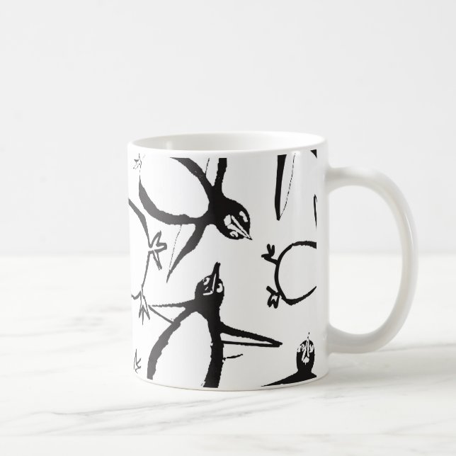 Café Caneca de queda dos pinguins (Direita)