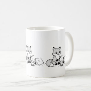 Café Caneca de Raposa de Fogueira Aconchegante