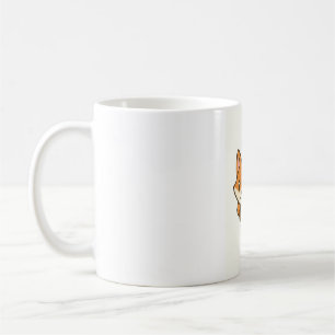 Café Caneca de raposa piscando