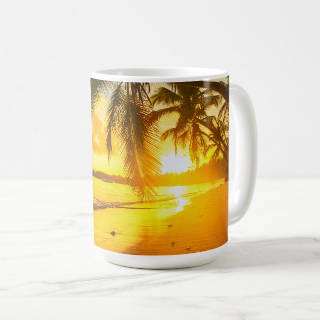 Café Caneca de Refúgio Tropical (Frente Esquerda)