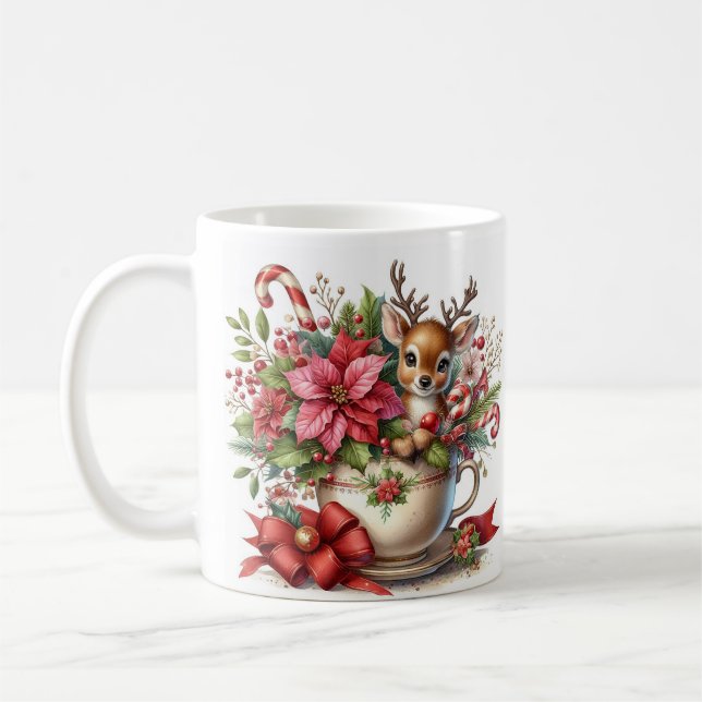 Café Caneca de Renas de Natal 4 (Esquerda)